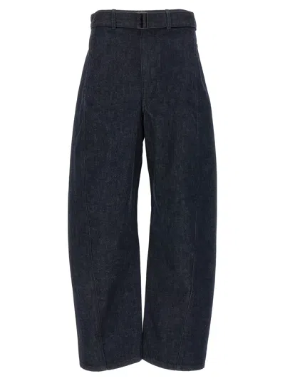 Lemaire Twisted Jeans In Denim Indigo