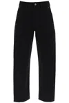 Lemaire Twisted Cotton Pants In Nero