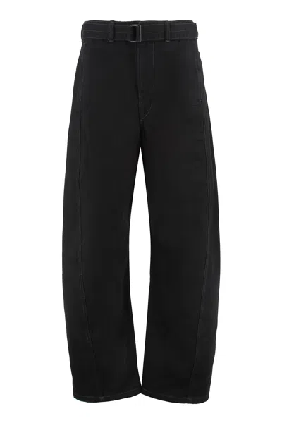 Lemaire Twisted Jeans With Belt In Black