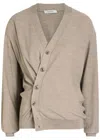 Lemaire Twisted Knit Cardigan In Animal Print
