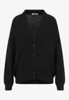 Lemaire Relaxed Twisted Cardigan S In Gray