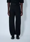 Lemaire Men Twisted Pants In Blue