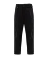 Lemaire Men's "twisted" Trousers With Adjustable Cuffs In Black