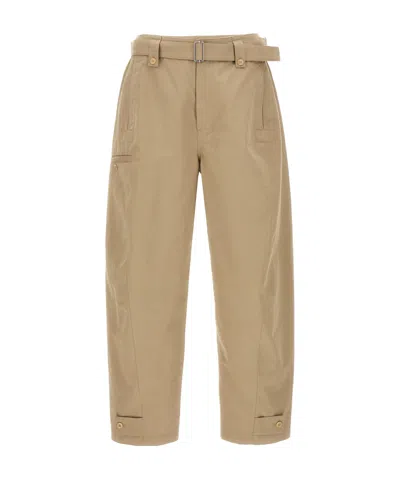 Lemaire Twisted Pleated Trousers In Beige