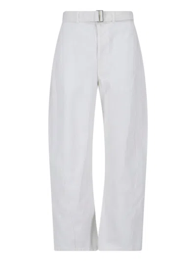 Lemaire Twisted Rounded Pants In White