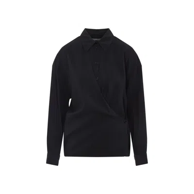 Lemaire Twisted Shirt In Black