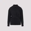Lemaire Black Straight Collar Twisted Shirt In Black