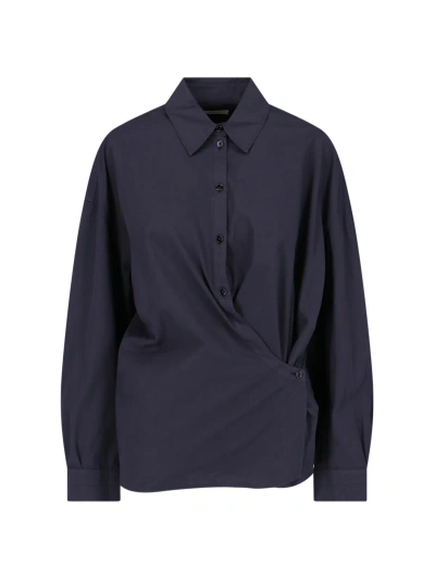 Lemaire 'twisted' Shirt In Bl Dark Navy