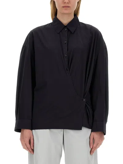 Lemaire Twisted Shirt In Blue