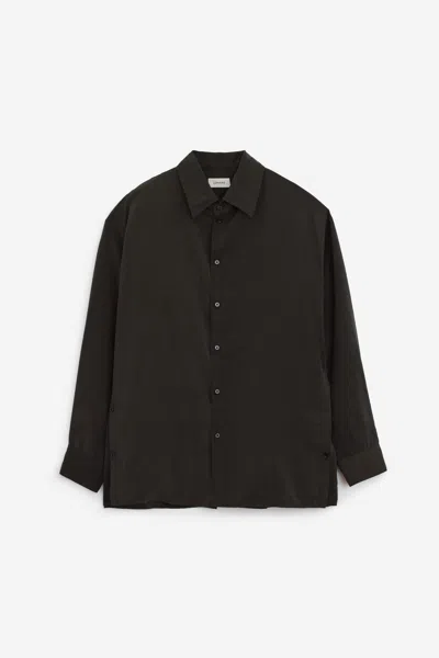 Lemaire Twisted Shirt Shirt In Brown