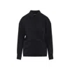 Lemaire Black Straight Collar Twisted Shirt In Black
