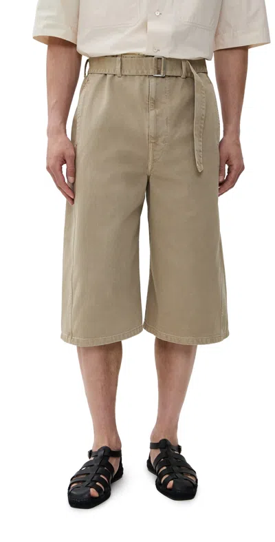 Lemaire Twisted Shorts 14.25 Natural Beige In Neutral