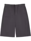 Lemaire Men Cotton Twisted Shorts In Blue
