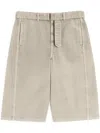 Lemaire Shorts With Twisted Seams In Neutrals