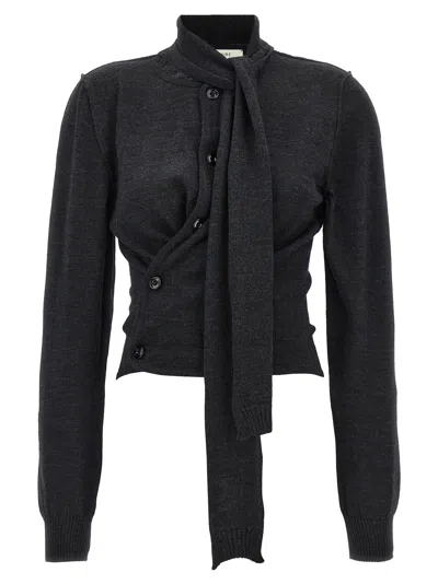 Lemaire Twisted Sweater, Cardigans In Gray