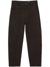 Lemaire Twisted Tapered Trousers In Brown