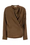 Lemaire Long-sleeved Twisted Straight Hem Shirt