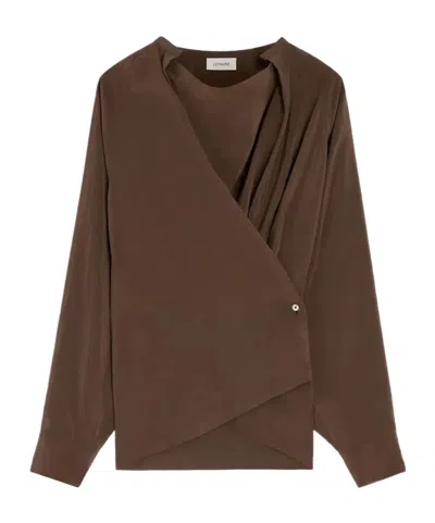 Lemaire Twisted Top In Brown