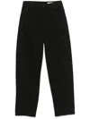 Lemaire Belted Tailored Trousers In Black