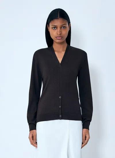 Lemaire Twisted V Neck Cardigan In Black