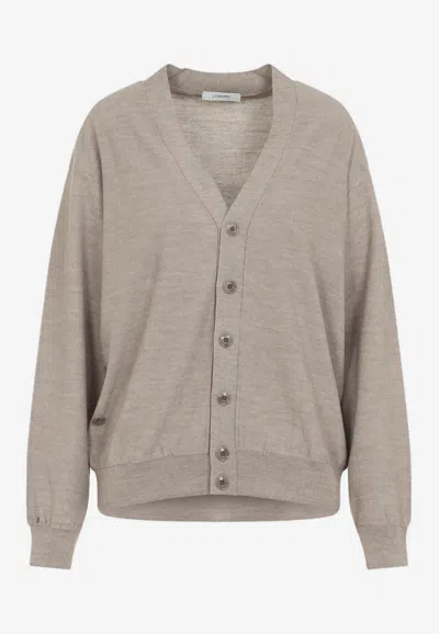 Lemaire Twisted Wool-blend Cardigan In Brown