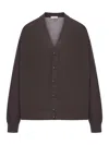 Lemaire Twisted Wool Cardigan In Brown