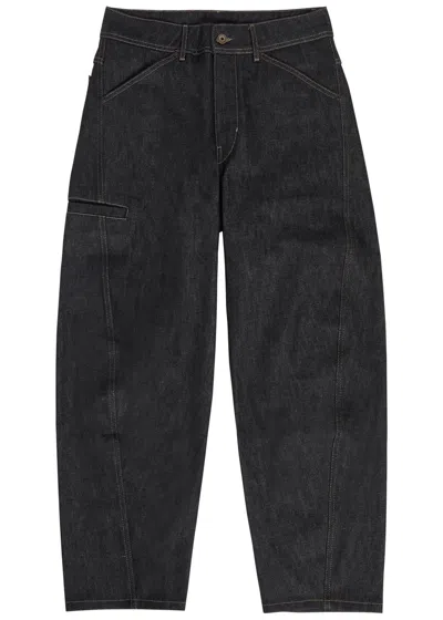 Lemaire Twisted Workwear Barrel-leg Denim Jeans In Black