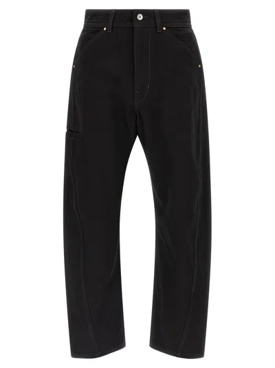 Lemaire 'twisted Workwear' Jeans In Black