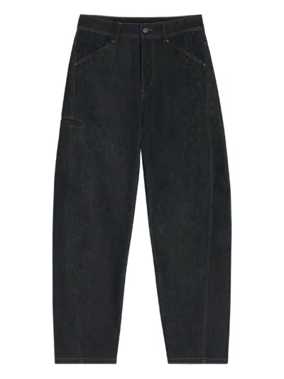 Lemaire Twisted Workwear Panel Jeans In Black