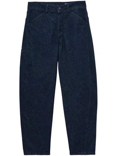 Lemaire Twisted Workwear Pants Clothing In Blue