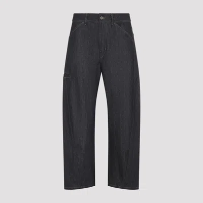 Lemaire Twisted Workwear Pants In Gray