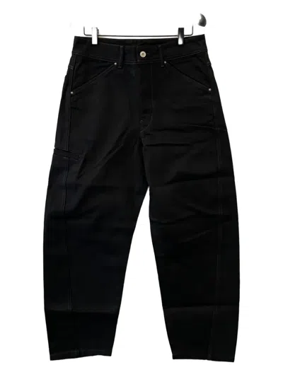 Lemaire Twisted Workwear Trousers In Black