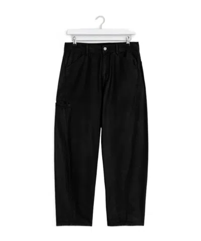Lemaire Twisted Workwear Tapered Trousers In Black