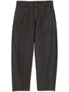 Lemaire Twisted Workwear Trousers In Brown