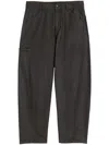 Lemaire Twisted Workwear Trousers In Brown