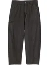 Lemaire Twisted Workwear Trousers In Brown