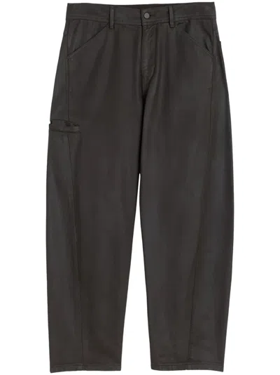 Lemaire Twisted Workwear Trousers In Dark Chocolate Br490