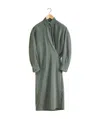 Lemaire Twisted Wrap Midi Dress In Gray