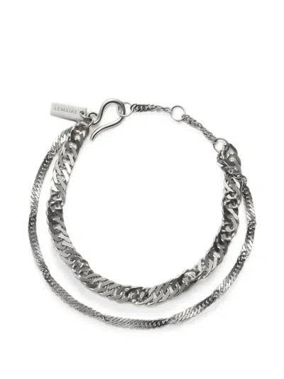 Lemaire Armband Mit Verdrehter Kette Aus Rhodiniertem Silber In Silver