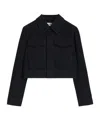 Lemaire Double-pocket Cotton Denim Shirt In Black