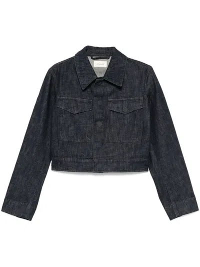Lemaire Two Pocket Cropped Jacket In Blue