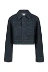 Lemaire Blue Two-pocket Cropped Denim Jacket In Blue