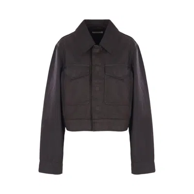Pre-owned Lemaire Two Pocket Cropped Jacket 'dark Chocolate' | Brown | Women's Size 34