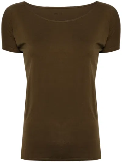Lemaire U-neck T-shirt In Brown