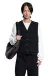 Lemaire Black Wool Vest In Black
