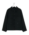 Lemaire Patch-pocket Buttoned Shirt Jacket In Black