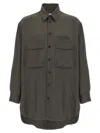 Lemaire 'utility' Overshirt In Brown