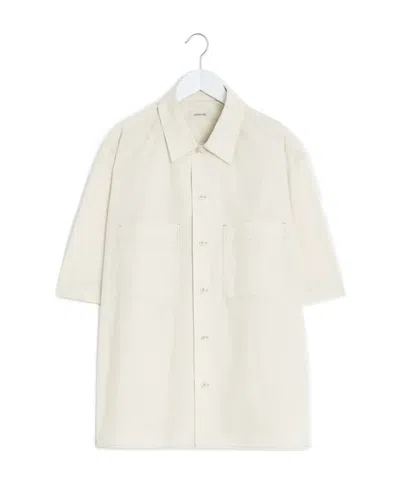 Lemaire Utility Shirt In Almond Milk
