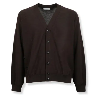 Lemaire V-neck Buttoned Cardigan In Brown