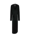 Lemaire Draped Crepe Jersey Maxi Dress In Black